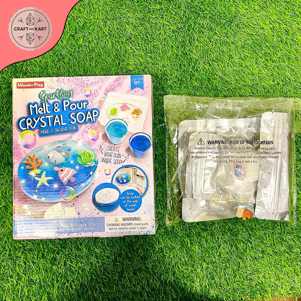 DIY Craft Sparkling melt And Crystal Soap Aquarium