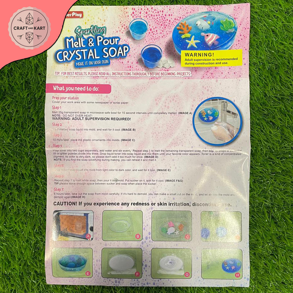 DIY Craft Sparkling melt And Crystal Soap Aquarium