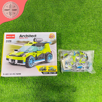 Architect 30-in-1 Rocket Rally Car Building Blocks Set (241+ Pcs)