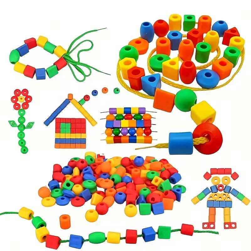Kids Lacing Button Block Bag For Fun