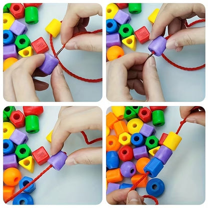 Kids Lacing Button Block Bag For Fun