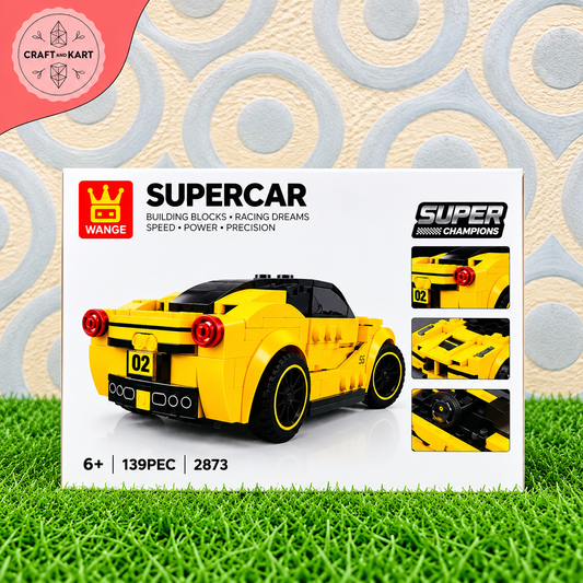 Supercar Building Blocks Set – DIY Racing Car Brick Toy, Speed Champions Sports Car Model for Kids