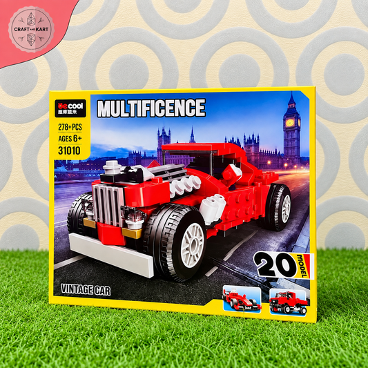 Brick Building Decool Multificence Vintage Car Building Blocks Toy for Kids | Craft & Kart