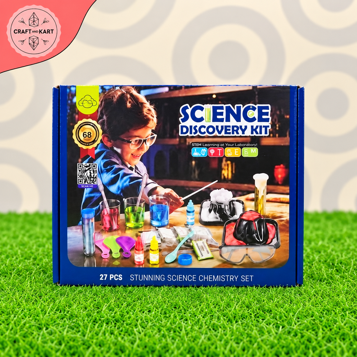Science Discovery Kit - 27 PCS Stunning Science Chemistry Set for Kids & STEM Learning