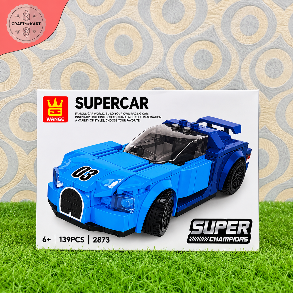 Supercar Building Blocks Set – DIY Racing Car Brick Toy, Speed Champions Sports Car Model for Kids | Craft & Kart