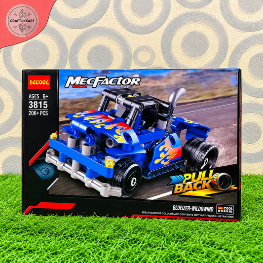 Brick Building Decool MecFactor Pull Back Racing Car Building Blocks Toy | Craft & Kart