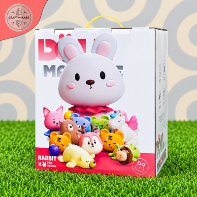 Mini Rabbit Claw Machine Toy for Kids – Electric Arcade Doll Catcher Game with Mini Plush Toys & Prize Capsules