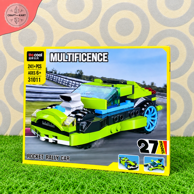 Brick Building DeCool Rocket Rally Car Building Blocks Set (241+ Pcs)