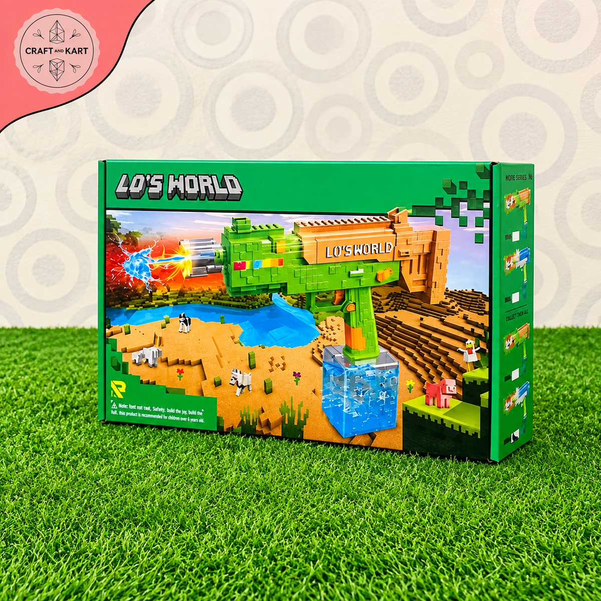 Pixel Block Electric Water Gun Toy - Lo's World