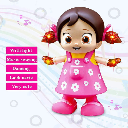Dancing Girl Musical Toy – Singing & Dancing Interactive Doll with Flashing LED Lights for Kids