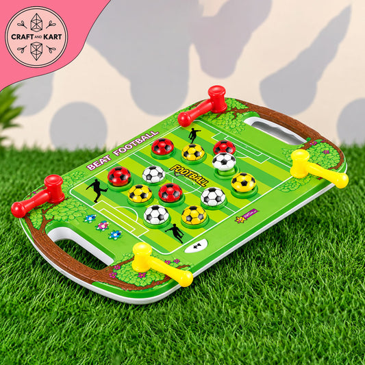 Beat Football Game for Kids | Interactive Soccer Tabletop Game with Hammer Bat, Sound & Light | Indoor Football Toy for Children 3+