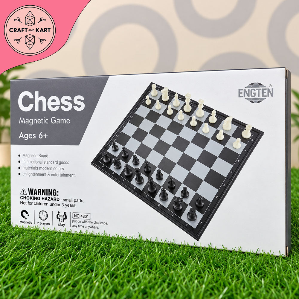 Engten Portable Magnetic Chess Board Game Set (Ages 6+)