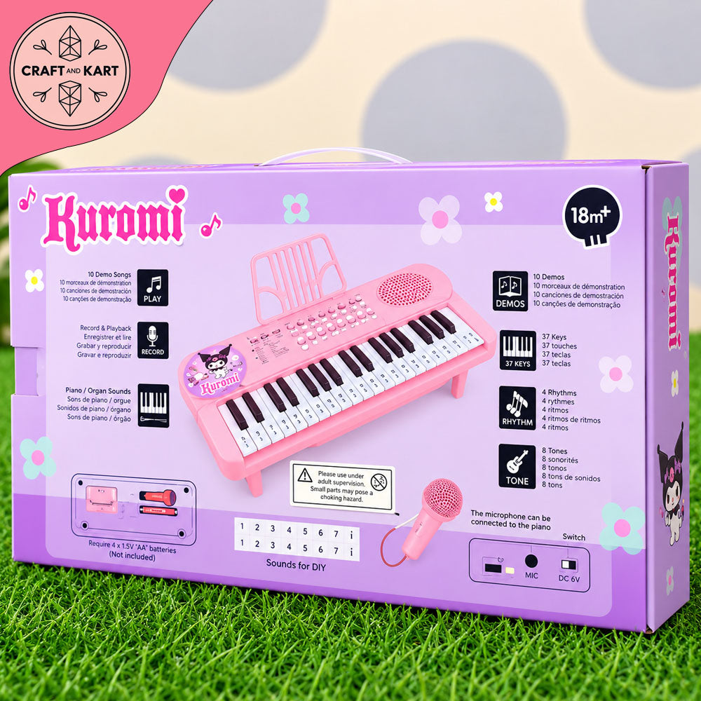 Kids Musical Keyboard Piano Toy with 10 Demo Songs & 4 Tones | Educational Electronic Piano for Boys & Girls