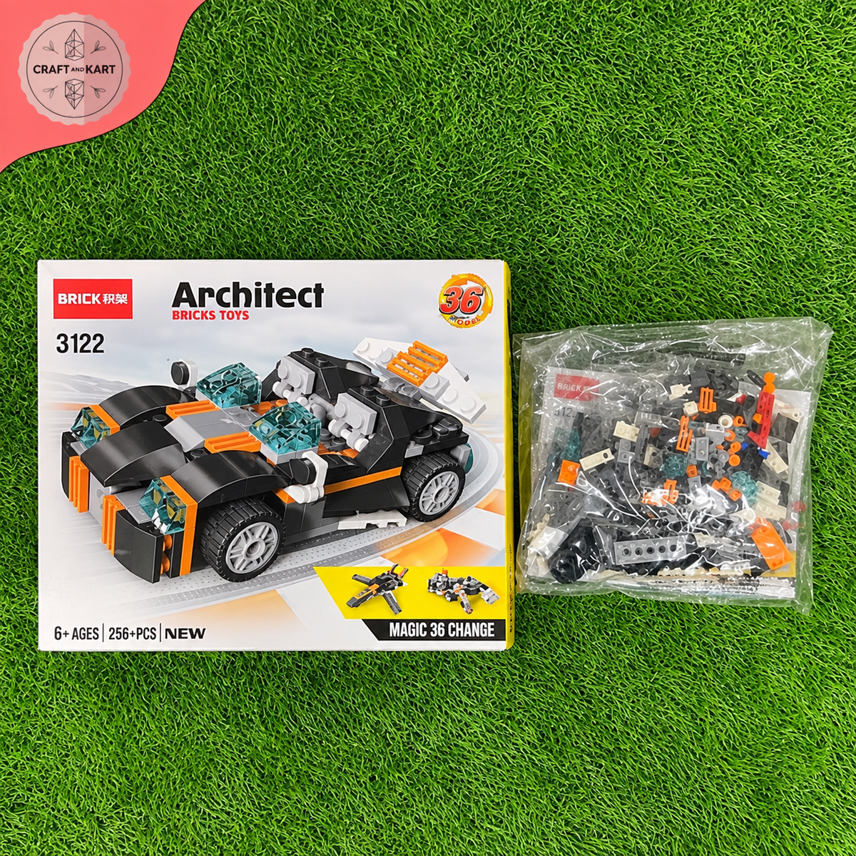 Brick Building Architect 36-in-1 Magic Change Building Bricks Toy Set