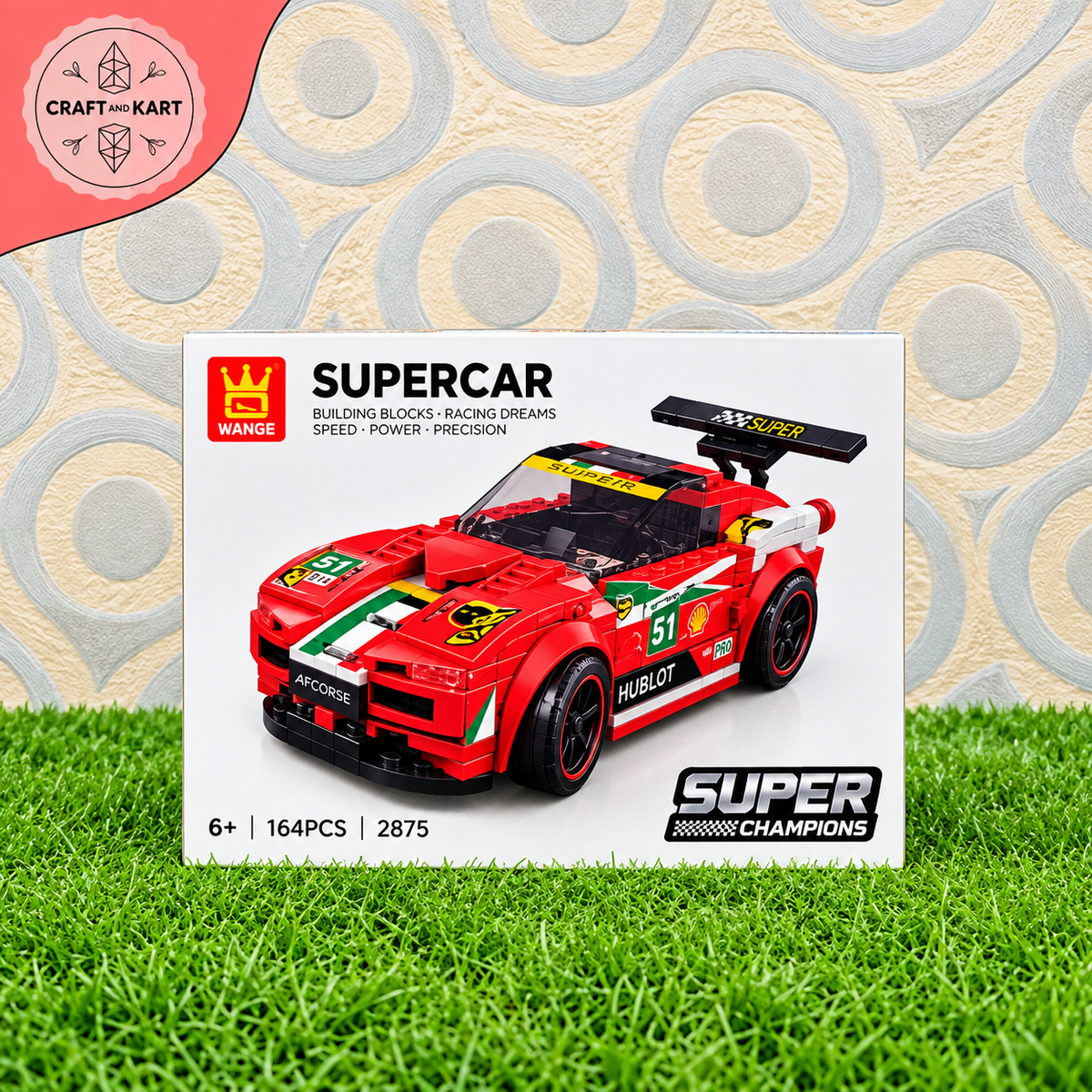 Supercar Building Block Sets – 3-Pack Race Car Brick Toys with Red, Green, and White Models | Creative Construction Gift for Kids | Craft & Kart
