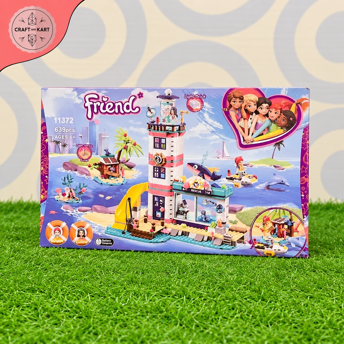 Friends Lighthouse Rescue Center Building Block Set (639 Pieces) | Craft & Kart