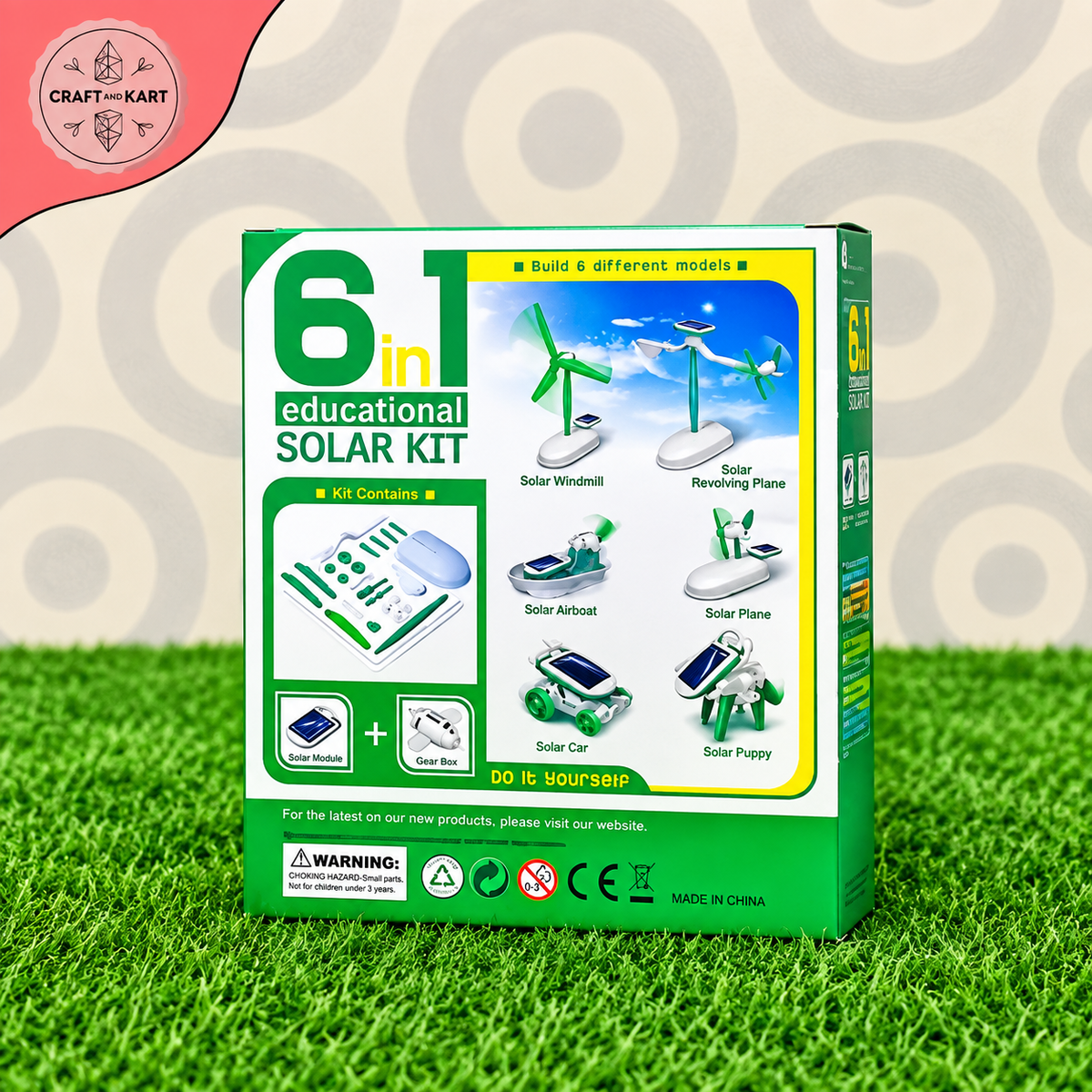 6 in 1 Solar Robot DIY STEM Educational Kit Build Your Own Robot Kit Powered by the Sun with Solar Panel