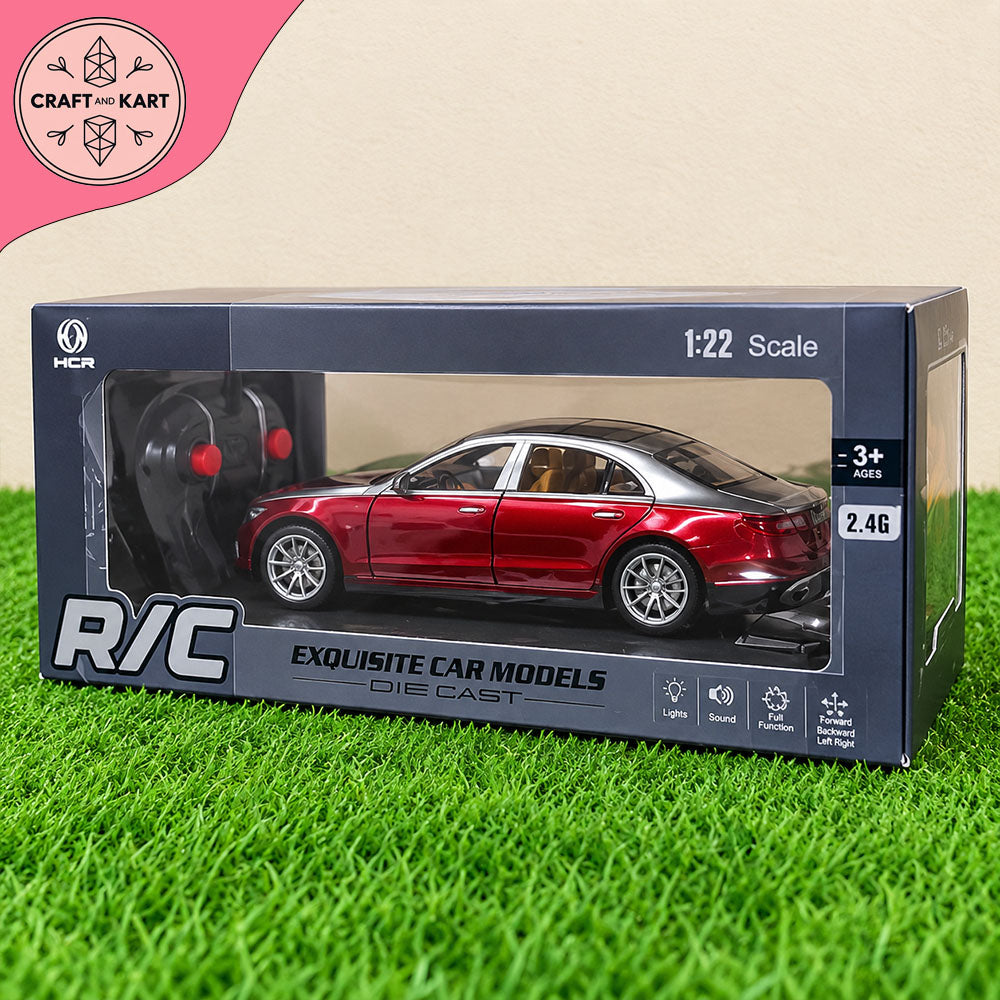 1:22 Scale RC Die-Cast Luxury Car – Remote Control Toy Car with Lights & Sound for Kids
