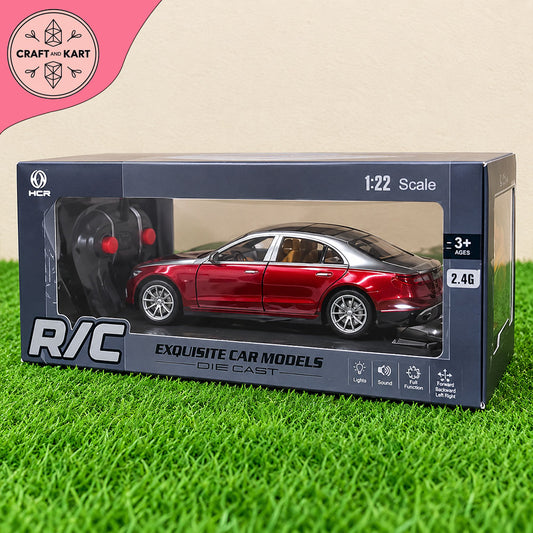 1:22 Scale RC Die-Cast Luxury Car – Remote Control Toy Car with Lights & Sound for Kids