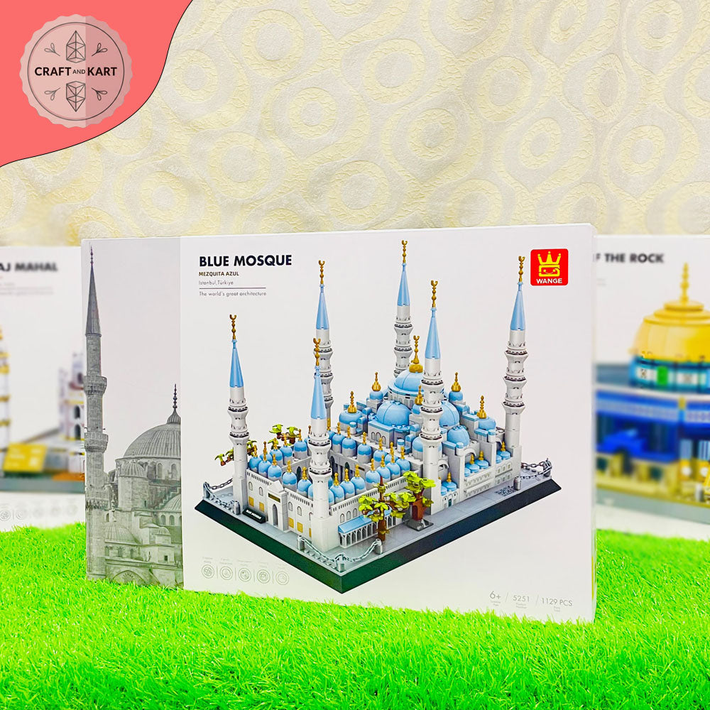 Blue Mosque Building Blocks Set | 1129 Pieces