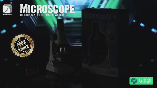 Kids Science Microscope Kit 1200X – LED STEM Educational Toy