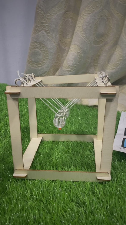 DIY Newton's Cradle Pendulum Wooden STEM Kit for Kids (Ages 6+) – Educational Physics & Science Experiment Assembly Model Toy