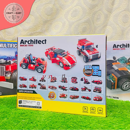 Architect Bricks Super Speedster Building Blocks Car Toy