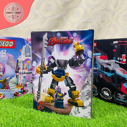 Super Hero Mech Armor Building Blocks Set – 124 Pieces Action Figure Construction Toy for Kids 8+
