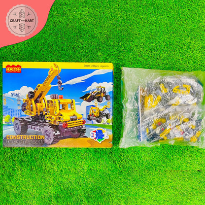 COGO 3-in-1 Construction Crane Truck Building Blocks Set | 235 PCS Educational STEM Toy for Kids 6+