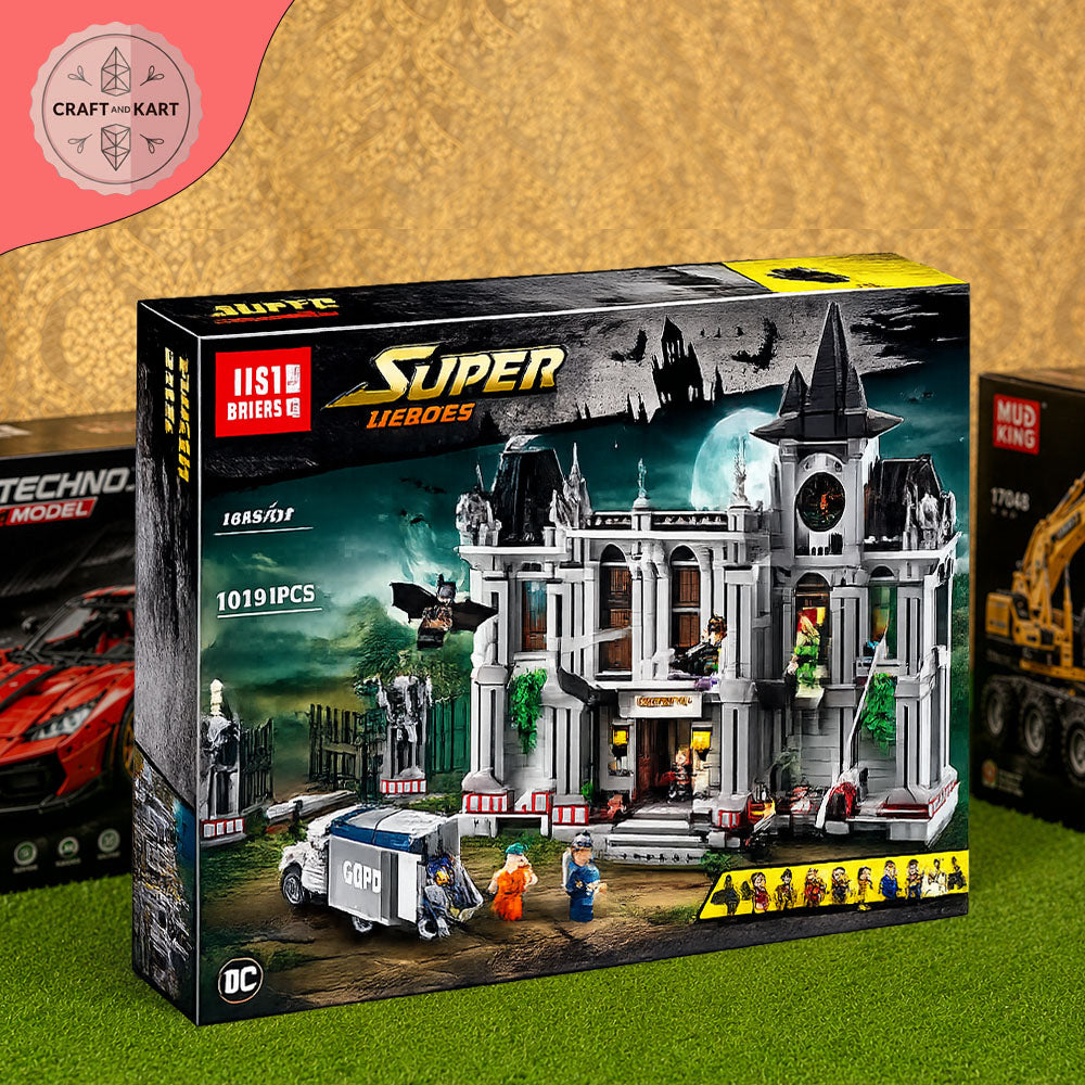 Super Heroes Arkham Asylum Building Blocks Set – 1619 Pieces | DIY Collector Construction Toy