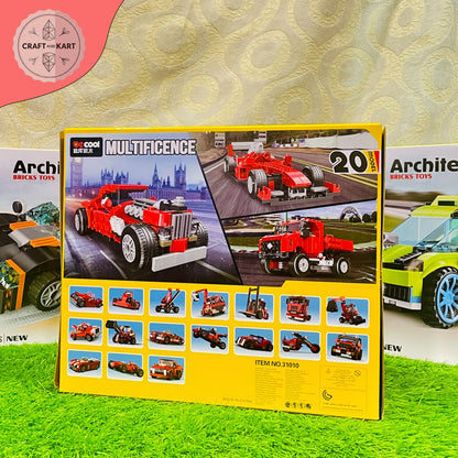 Decool Multificence Vintage Car Building Blocks Toy for Kids
