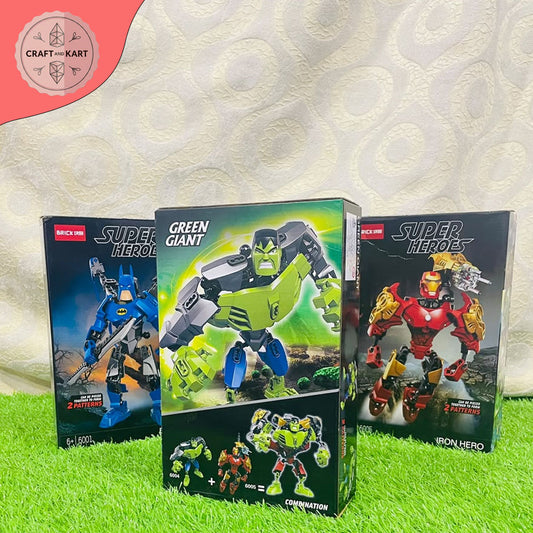 Hulk Building Blocks Toy for Kids | Super Hero Robot Building Set 2-in-1