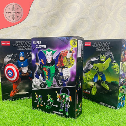 Joker Building Blocks Toy for Kids | Super Hero Robot Building Set 2-in-1