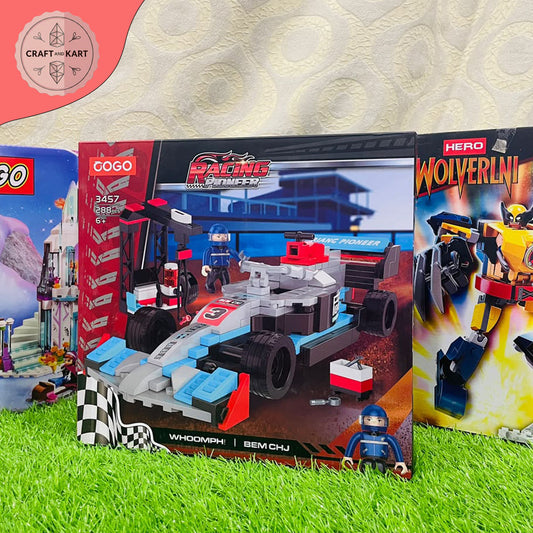 COGO Racing Pioneer Formula Car Building Blocks Toy (Model 3457) | Lego Compatible Sports Racing Car Brick Set for Kids & Boys Birthday Gift