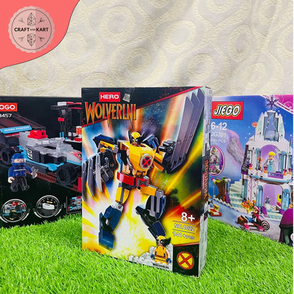 Super Hero Mech Warrior Building Blocks Set – 141+ Pieces Robot Construction Toy for Kids 8+