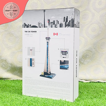 Build the iconic CN Tower with the WANGE 424-piece building blocks set. A fun STEM construction toy for kids and adults. Shop now at Craft & Kart.