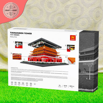 Tiananmen Tower Building Blocks Set (820 Pieces) – Beijing Architecture Model Kit for Kids & Adults