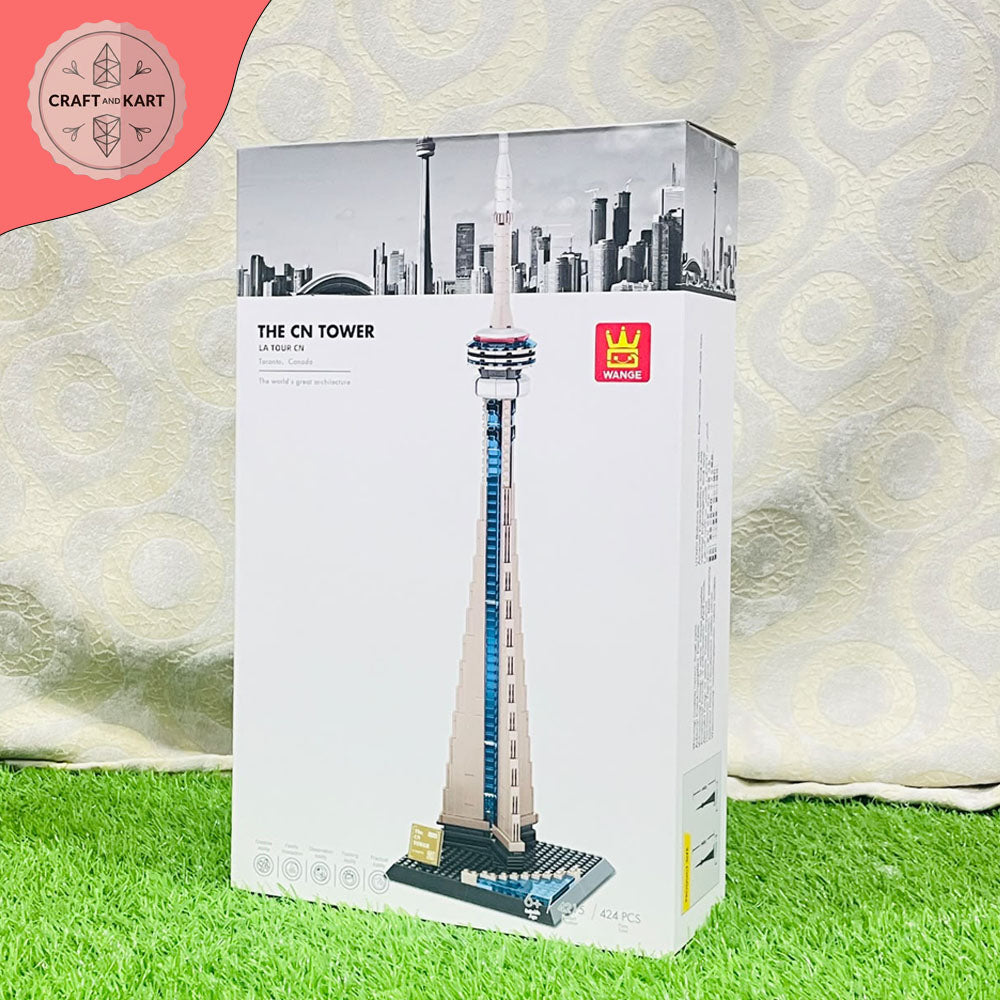 Build the iconic CN Tower with the WANGE 424-piece building blocks set. A fun STEM construction toy for kids and adults. Shop now at Craft & Kart.