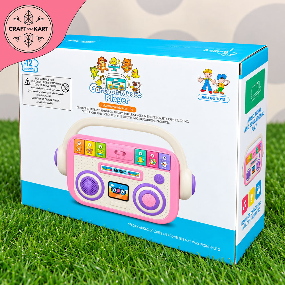 Cartoon Music Player Educational Musical Toy with Lights & Sound (12+ Months)