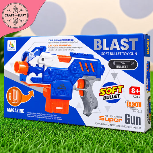 Blast Soft Bullet Toy Gun for Kids 8+ | EVA Foam Bullet Blaster with Magazine
