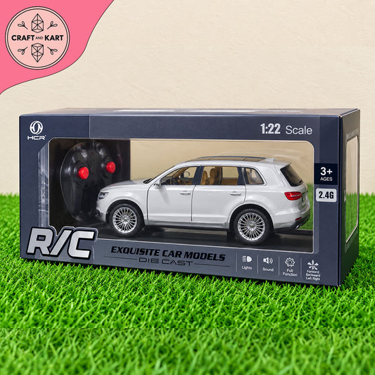 1:22 Scale RC Die-Cast SUV – 2.4G Remote Control Car with Lights & Sound for Kids