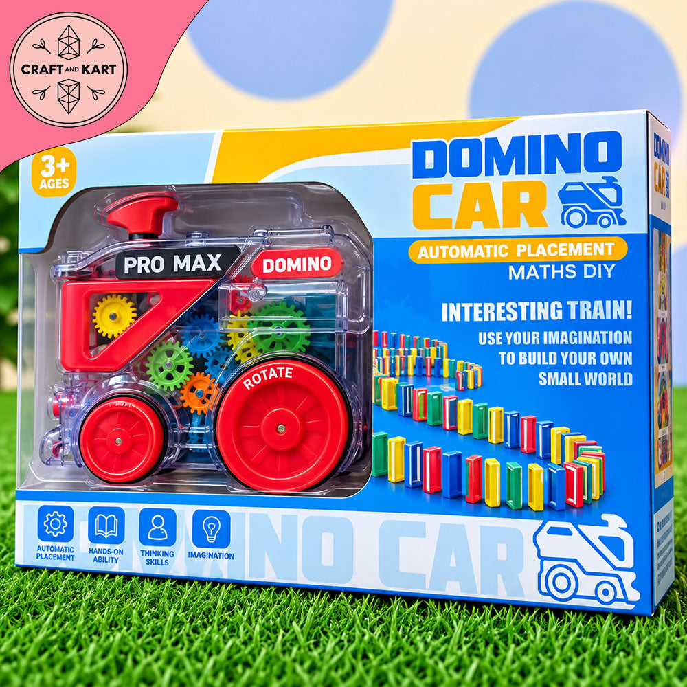 Domino Car Automatic Placement Toy for Kids 3+ | DIY Domino Train Building & Educational Learning Toy