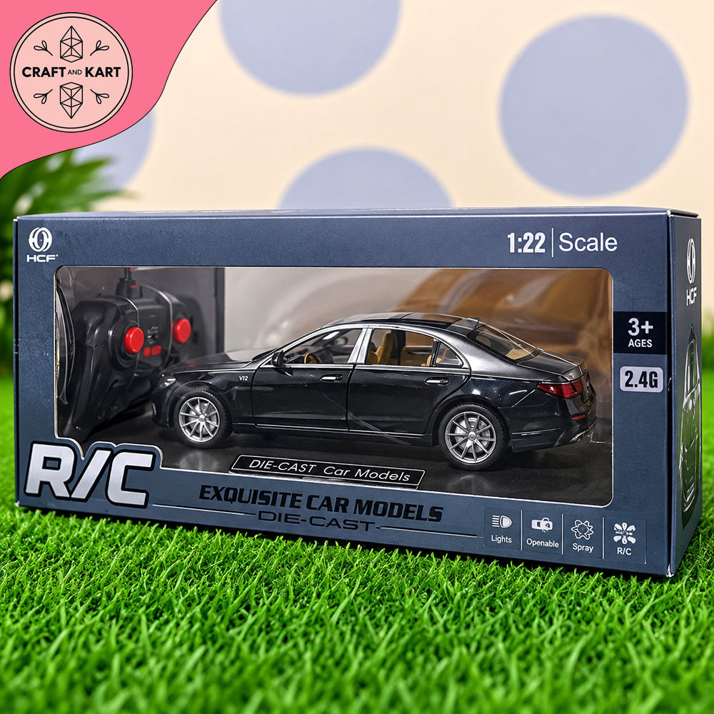 Mercedes-Benz S-Class Style 1:22 Scale RC Die-Cast Car | 2.4G Remote Control Luxury Sedan with Lights