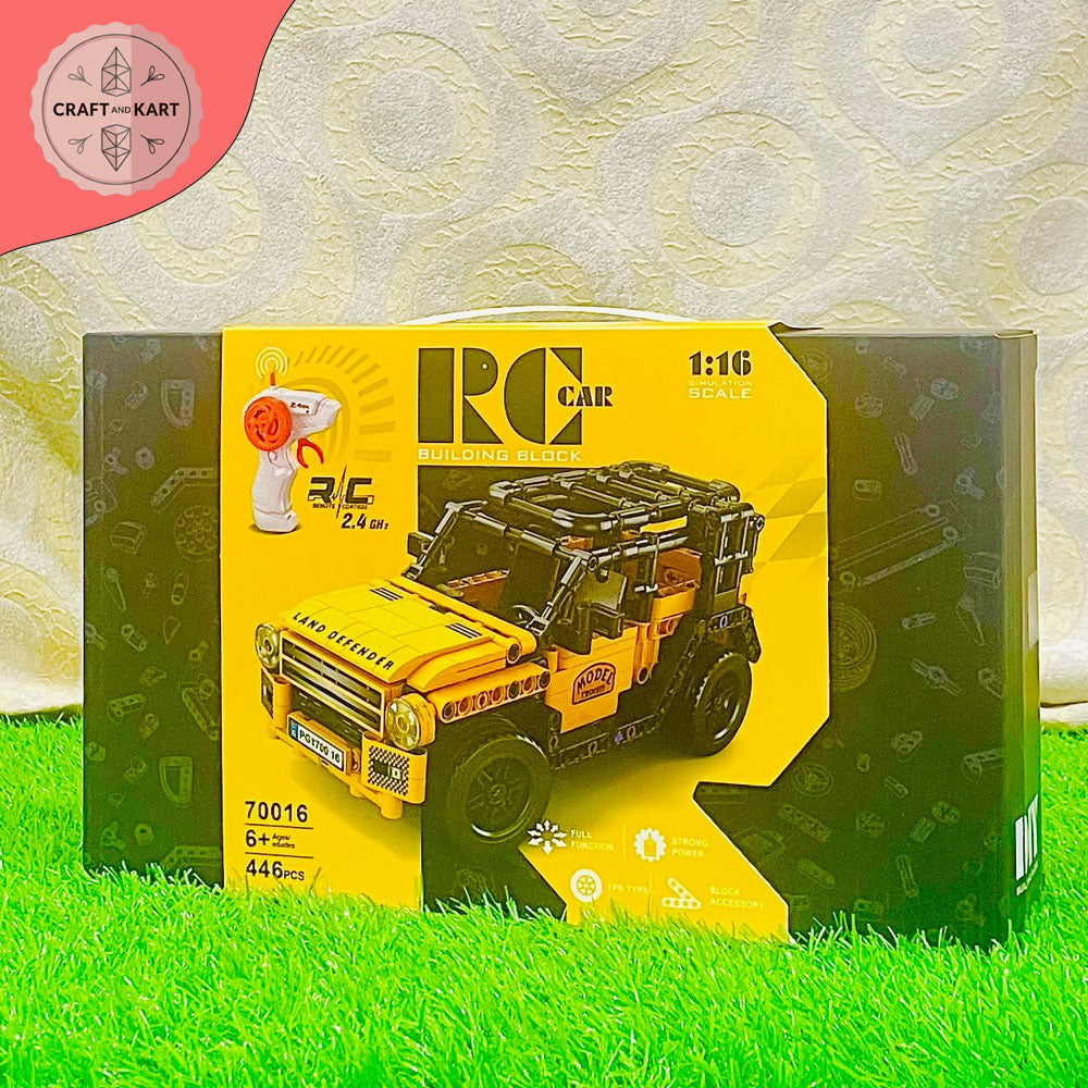 Remote Control Off-Road Building Blocks Car (446 Pieces) – 2.4GHz RC DIY Construction Toy for Kids