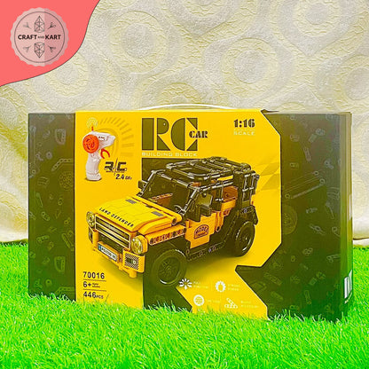 Remote Control Off-Road Building Blocks Car (446 Pieces) – 2.4GHz RC DIY Construction Toy for Kids