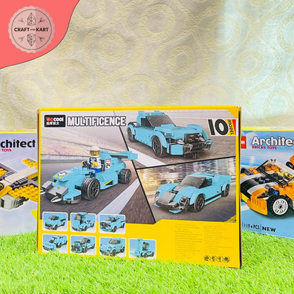 Decool Multificence 10-in-1 Blue Ghost Race Car
