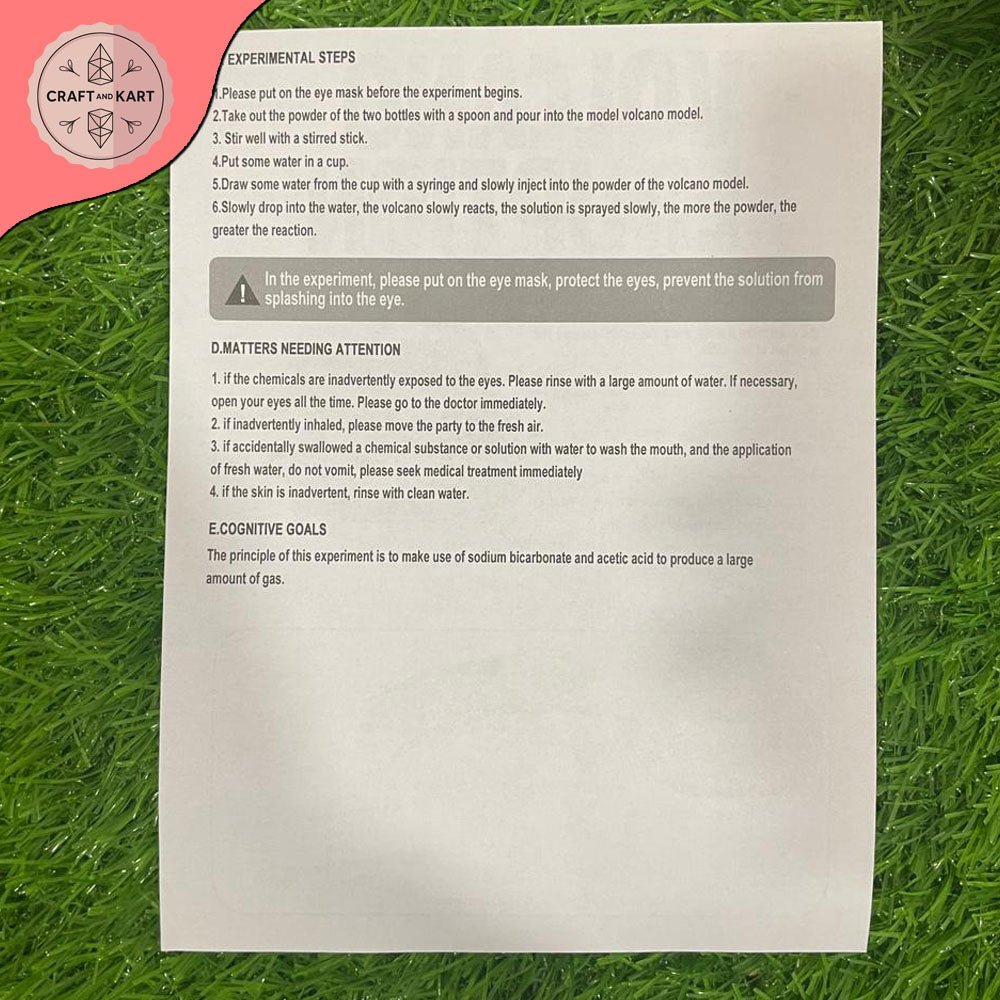 High Quality Educational Volcano Eruption Science Kit for Kids